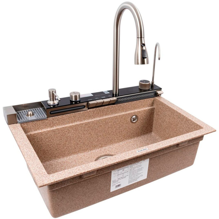 Valeso Irena 6846 Caramel — kitchen set with 68 cm granite sink