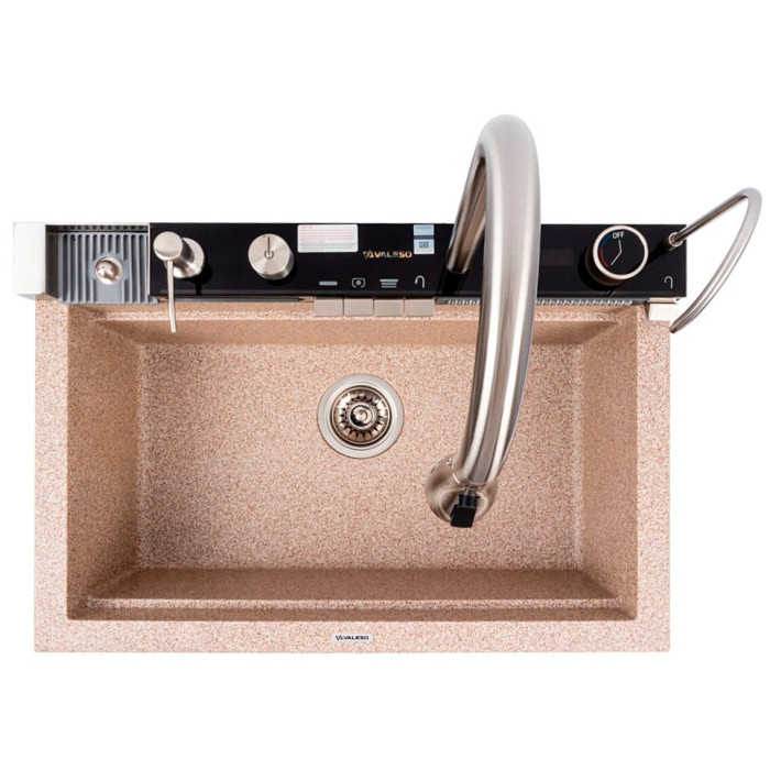 Valeso Irena 6846 Caramel — kitchen set with 68 cm granite sink