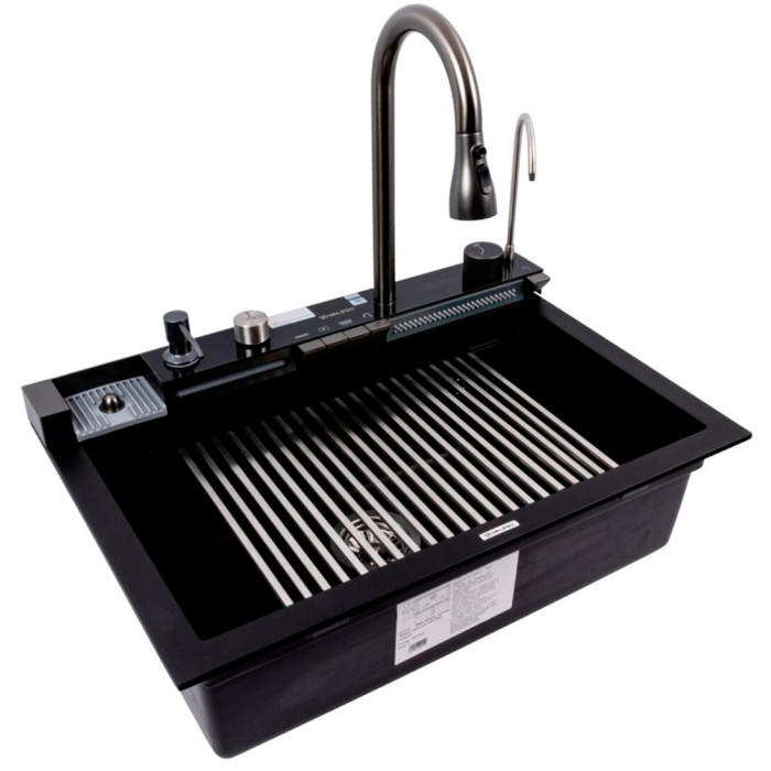 Valeso Irena 6846 чорний - кухонна станція на гранітній кухонній мийці 68 см