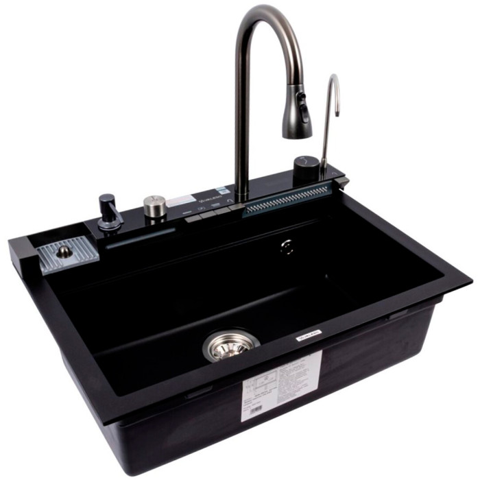 Valeso Irena 6846 чорний - кухонна станція на гранітній кухонній мийці 68 см