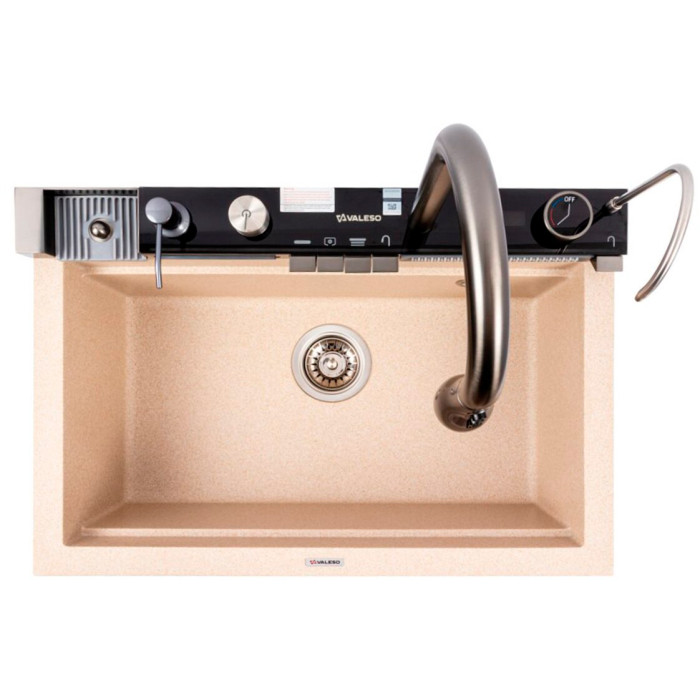Valeso Irena 6846 safari - kitchen washing system based on a 68 cm granite inset sink