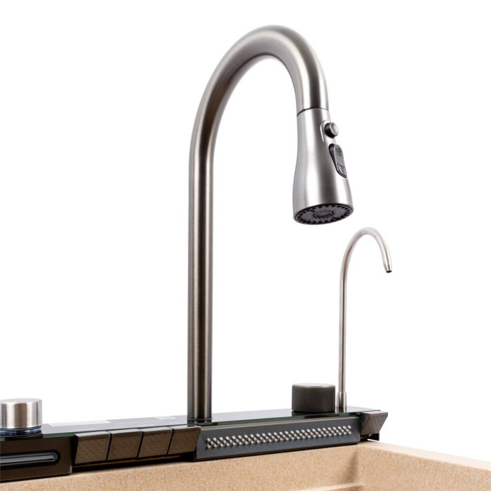 Valeso Irena 6846 safari - kitchen washing system based on a 68 cm granite inset sink