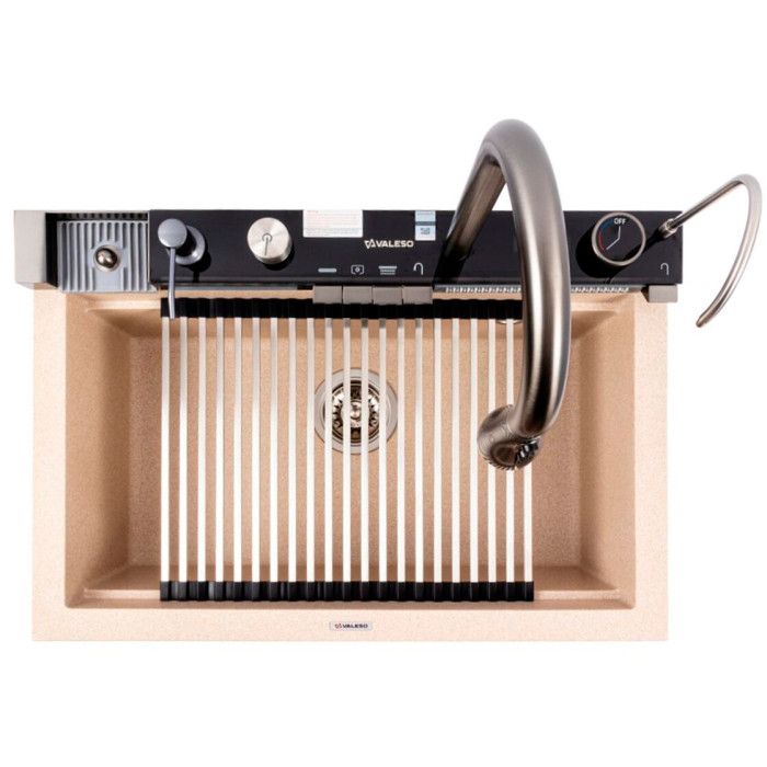 Valeso Irena 6846 safari - kitchen washing system based on a 68 cm granite inset sink