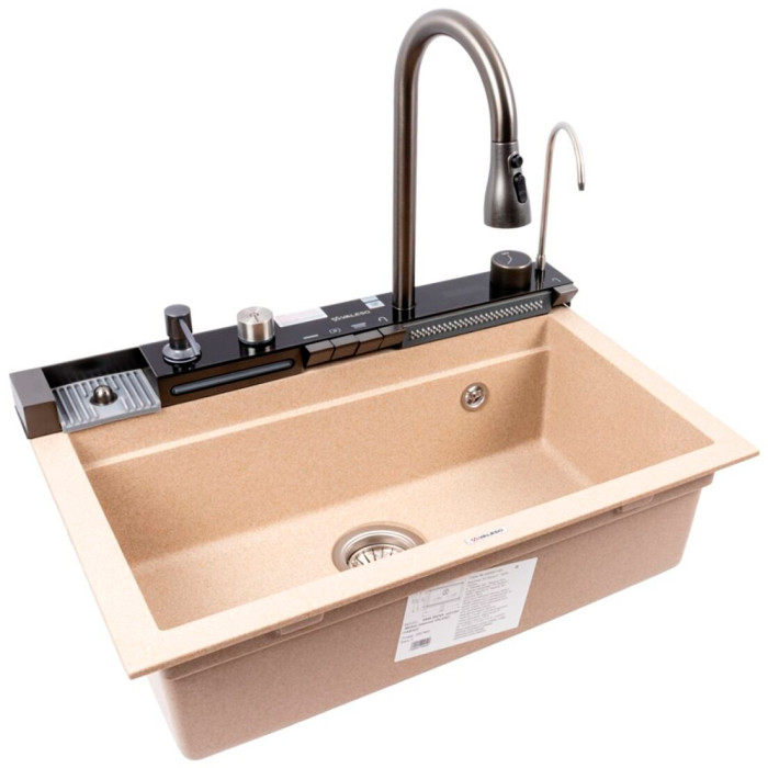 Valeso Irena 6846 safari - kitchen washing system based on a 68 cm granite inset sink