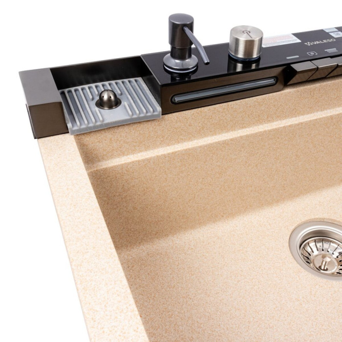 Valeso Irena 6846 safari - kitchen washing system based on a 68 cm granite inset sink