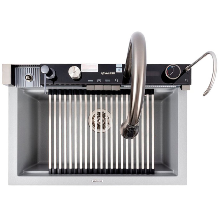 Valeso Irena 6846 Grey Metallic — 68 cm kitchen station based on a stone sink