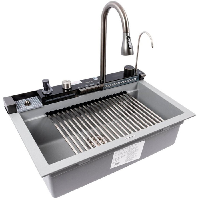 Valeso Irena 6846 Grey Metallic — 68 cm kitchen station based on a stone sink