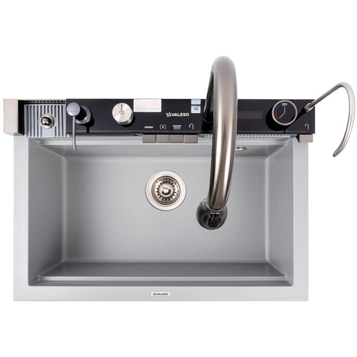 Valeso Irena 6846 Grey Metallic — 68 cm kitchen station based on a stone sink