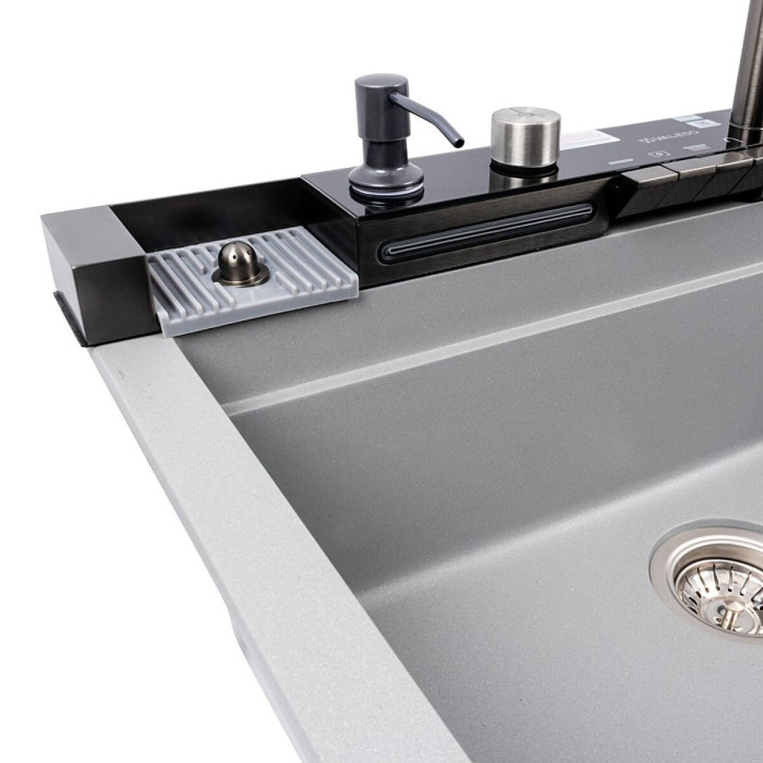 Valeso Irena 6846 Grey Metallic — 68 cm kitchen station based on a stone sink