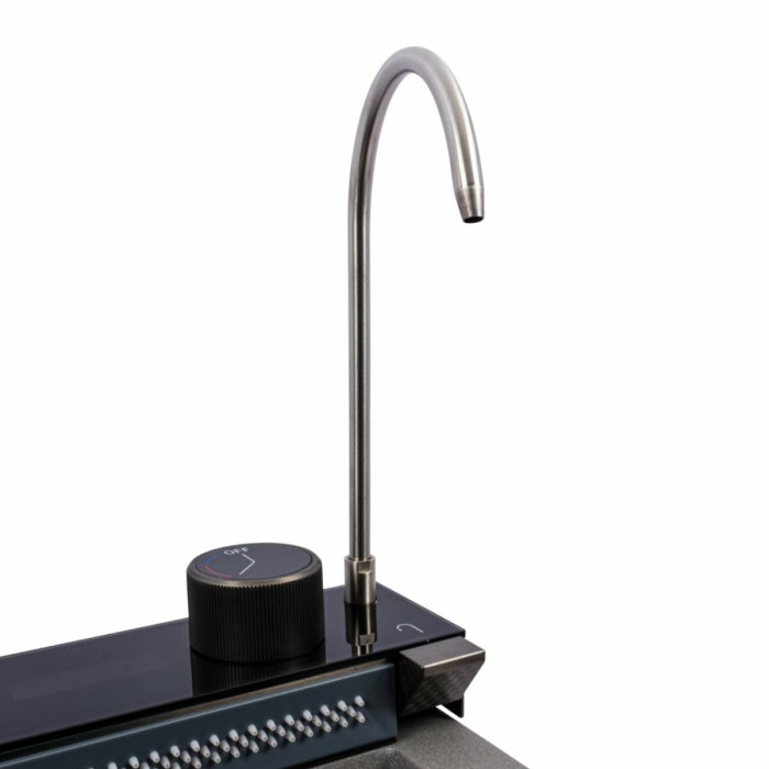 Valeso 6846 Irena monsoon grey – 68 cm granite sink, faucet, filter tap, dispenser