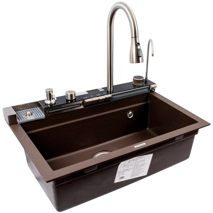 Valeso Irena 6846 Dark Rock — kitchen station based on a 68 cm stone sink