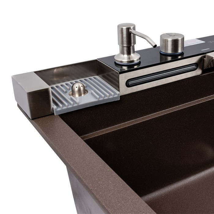 Valeso Irena 6846 Dark Rock — kitchen station based on a 68 cm stone sink