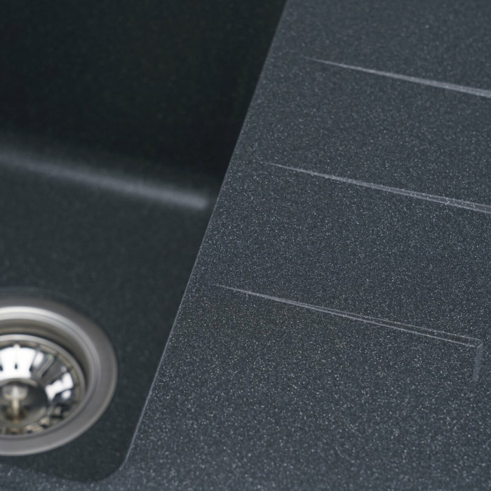 Valeso Liana 6243 anthracite – kitchen sink made of "engineered stone" with a matte surface, size 62×43 cm