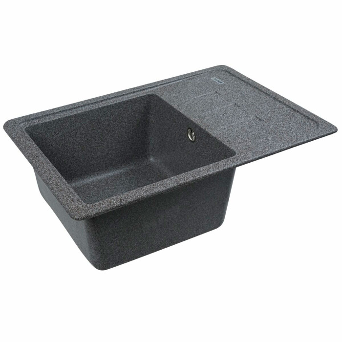 Valeso Liana 6243 mix — quartz sink with drainer and 34×35 cm bowl, 19 cm deep