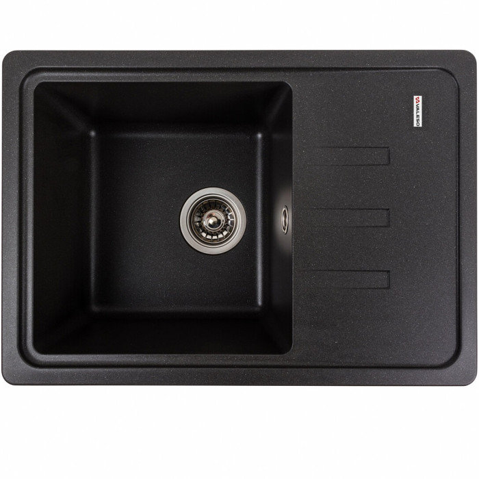 Valeso Liana 6243 Morion - ceramic granite kitchen sink 63 by 43 cm with a dish drying platform