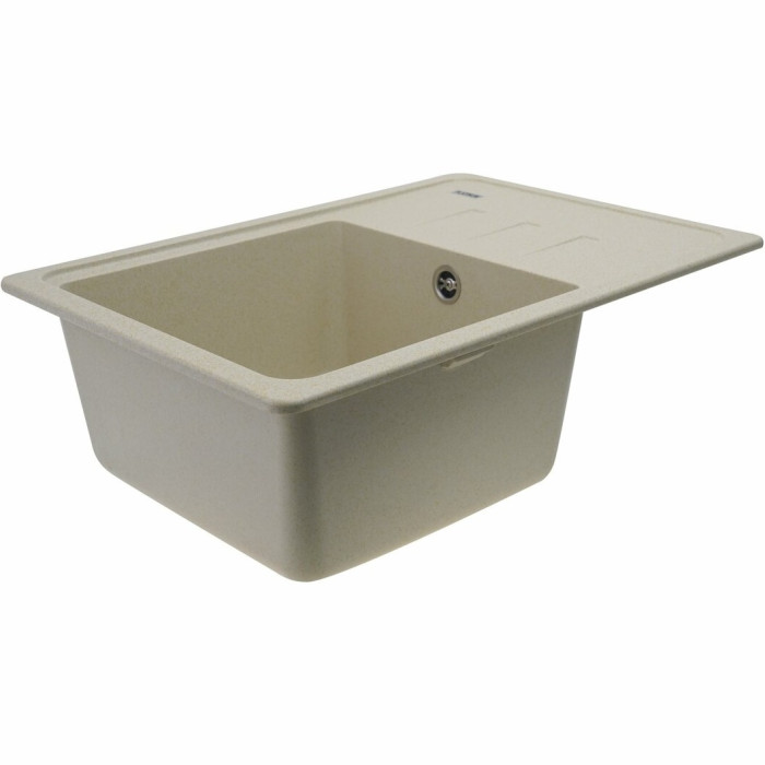 Valeso Liana 6243 sand – matte quartz rectangular sink, 62 x 43 cm, with a platform