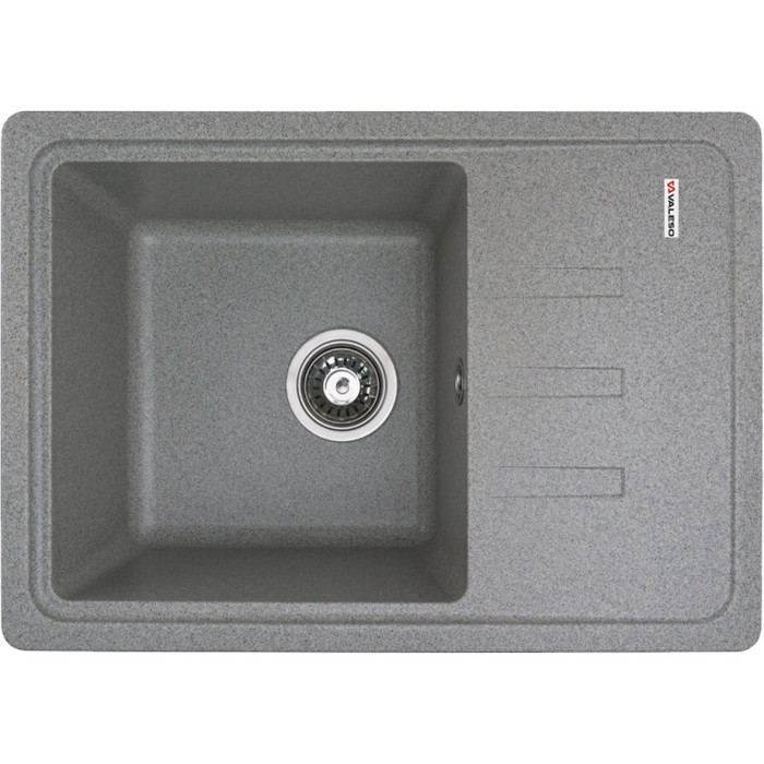 Valeso Liana 6243 gray metallic - 62/43 cm built-in "artificial stone" sink
