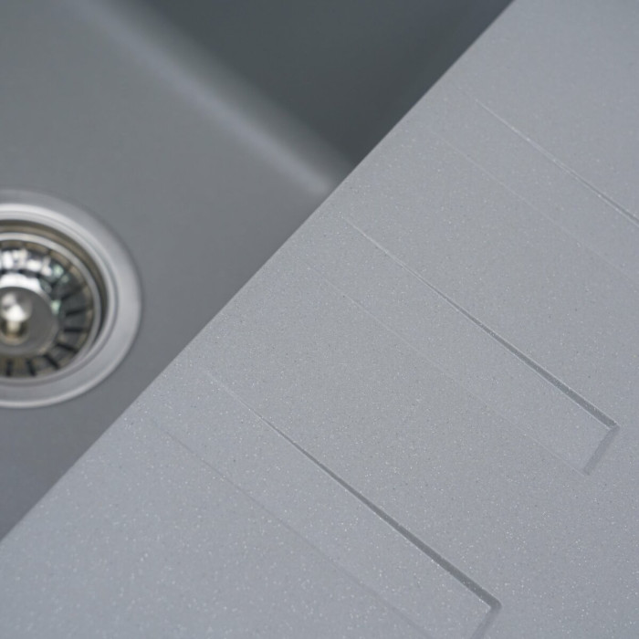 Valeso Liana 6243 gray metallic - 62/43 cm built-in "artificial stone" sink