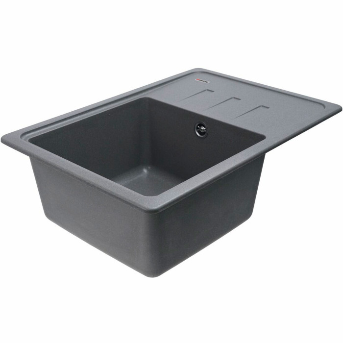 Valeso Liana 6243 gray monsoon - 62 cm rectangular granite kitchen sink, inset