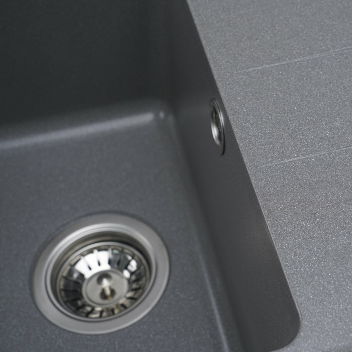 Valeso Liana 6243 gray monsoon - 62 cm rectangular granite kitchen sink, inset