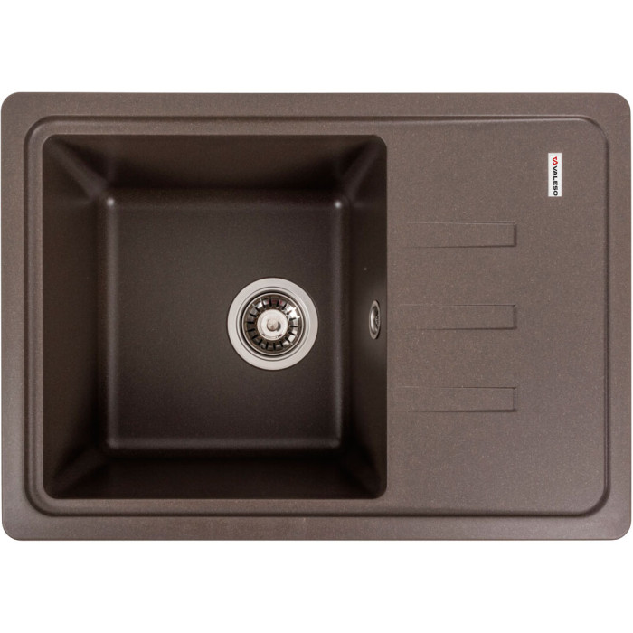 Valeso Liana 6243 dark rock — ceramic granite kitchen sink, 62 cm wide and 43 cm deep