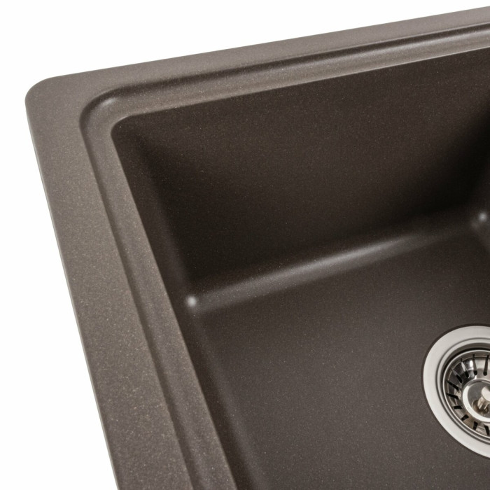 Valeso Liana 6243 dark rock — ceramic granite kitchen sink, 62 cm wide and 43 cm deep
