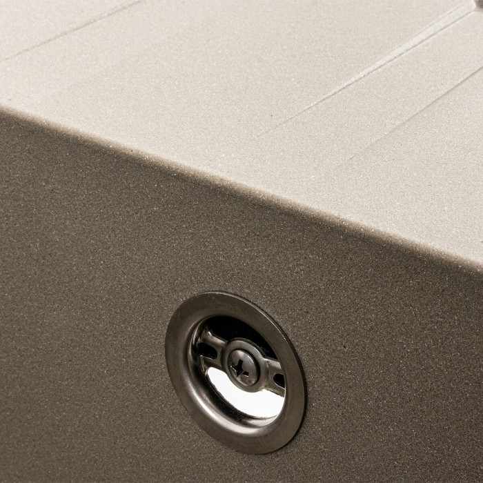 Valeso 6243 Liana titanium — inset artificial stone sink, 62 cm wide, rectangular