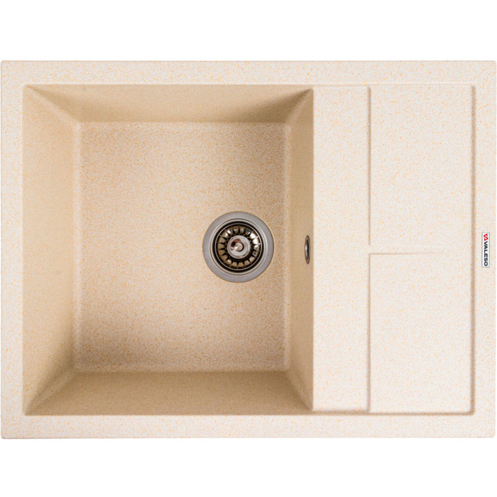 Valeso 6550 Lotos sand – matte granite sink 65 cm rectangular
