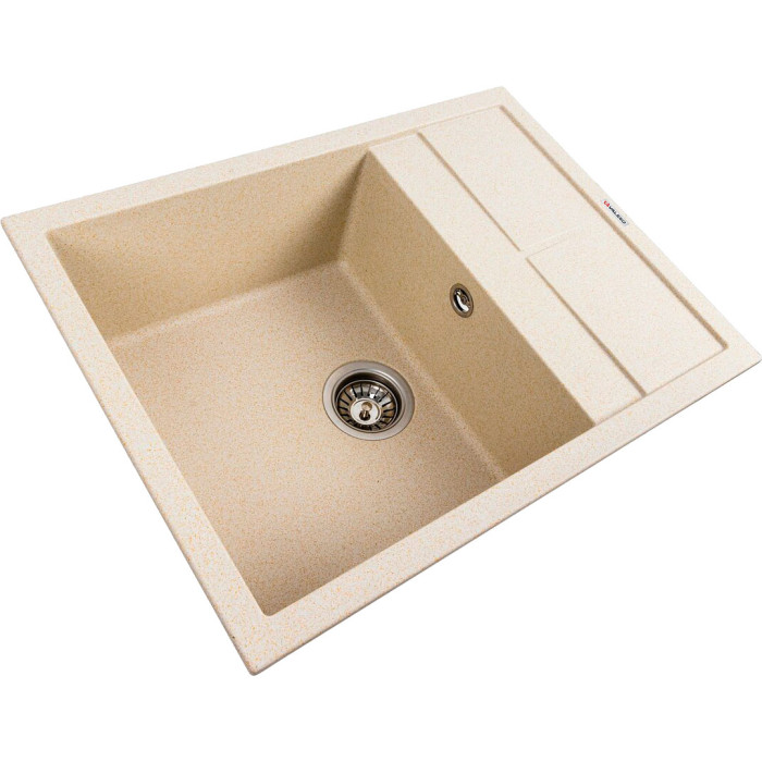 Valeso 6550 Lotos sand – matte granite sink 65 cm rectangular