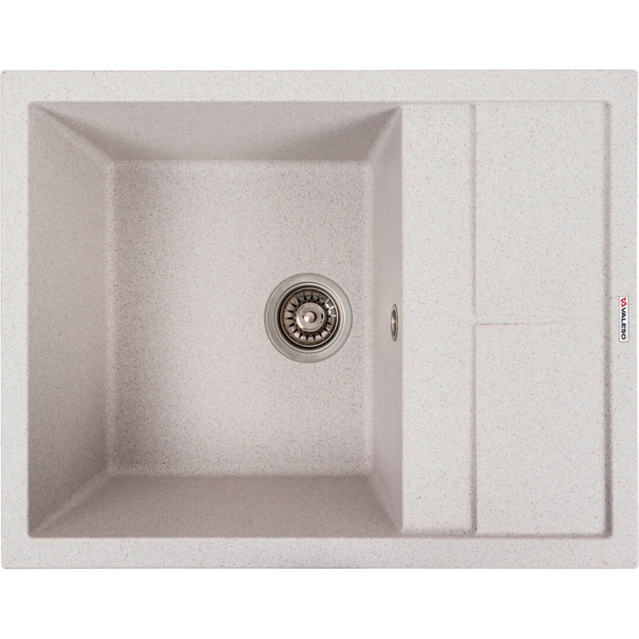 Valeso Lotos 6550 Topaz — built-in kitchen sink with drainer, 65 cm