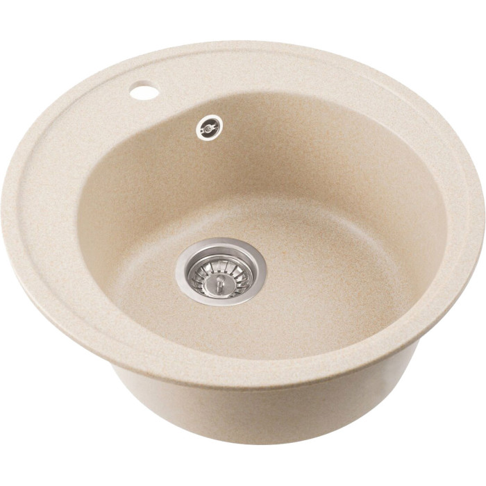 Valeso Luna 510 safari – composite inset sink with 38 cm round bowl