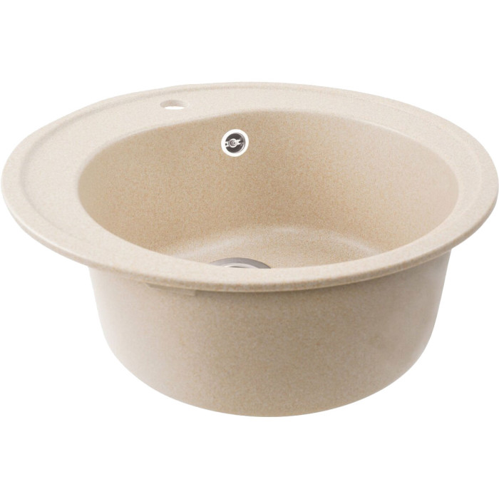 Valeso Luna 510 safari – composite inset sink with 38 cm round bowl