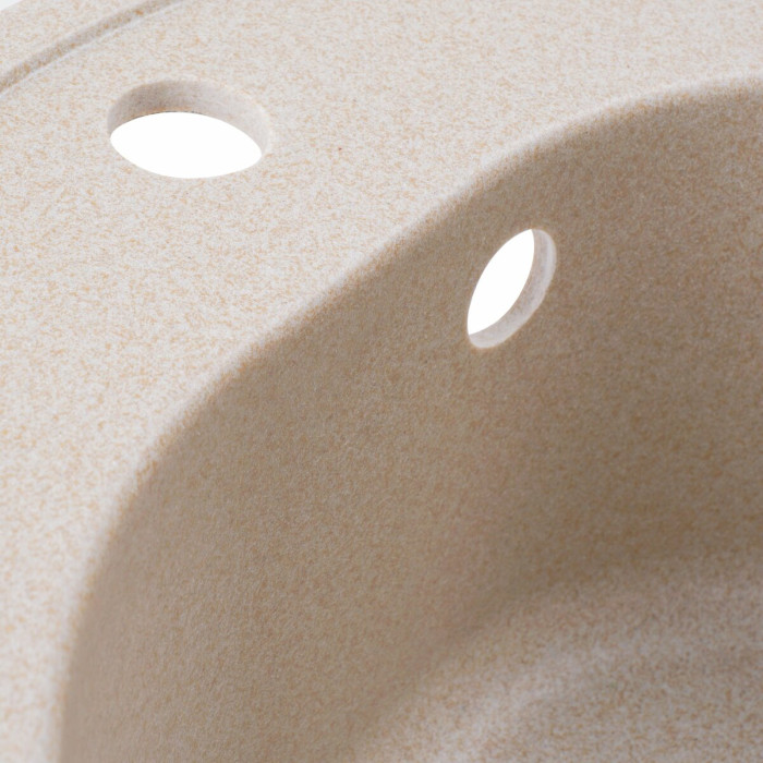 Valeso Luna 510 safari – composite inset sink with 38 cm round bowl