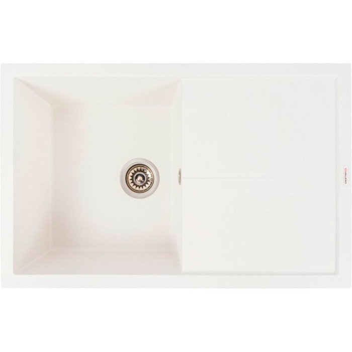 Valeso Magnum 7950 snow white - inset quartz kitchen sink 79 cm with wing