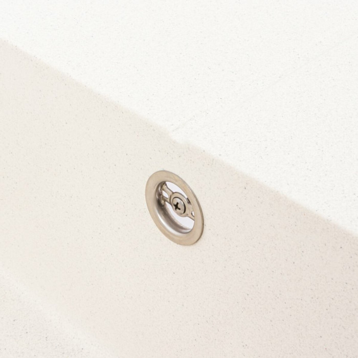 Valeso Magnum 7950 white with speckles - built-in sink 79 cm, made of ceramic granite