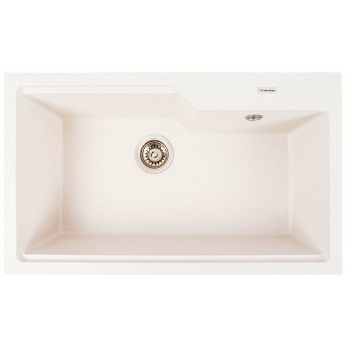 Valeso Nika 7545 white with speckles - large kitchen sink 57 cm without platform