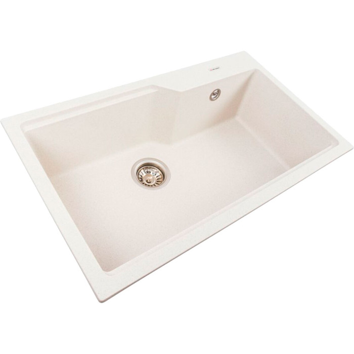 Valeso Nika 7545 white with speckles - large kitchen sink 57 cm without platform