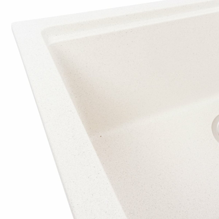 Valeso Nika 7545 white with speckles - large kitchen sink 57 cm without platform