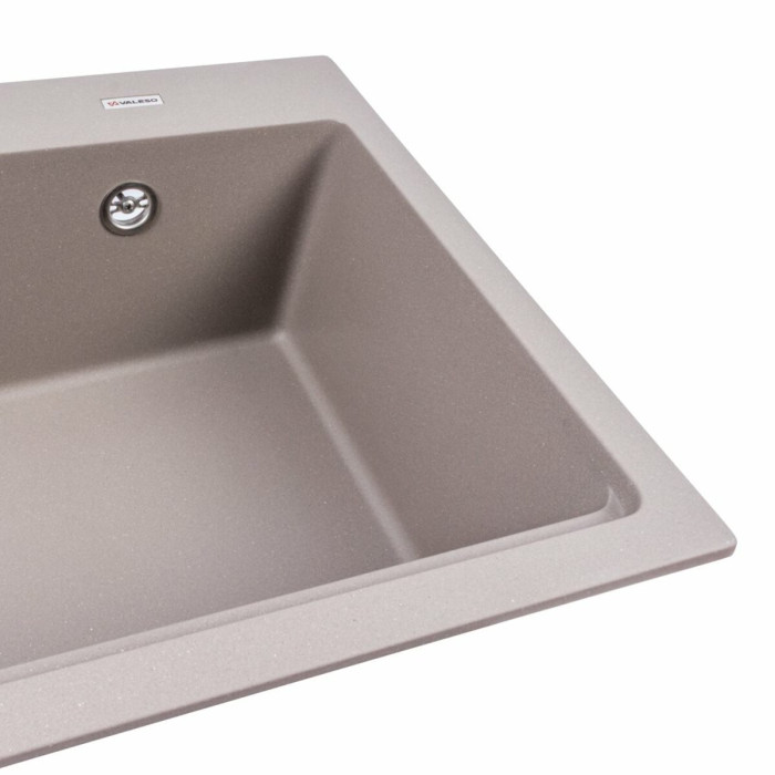 Valeso 7545 Nika dune - 75 cm large bowl sink without wing; quartz composite