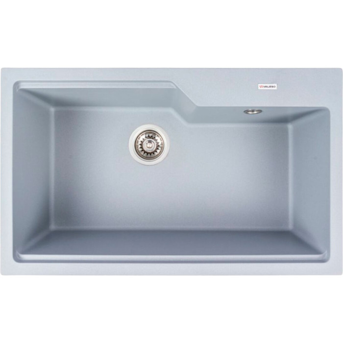 Valeso Nika 7545 gray metallic - bowl sink without wing; size 75/45 cm; depth 20 cm