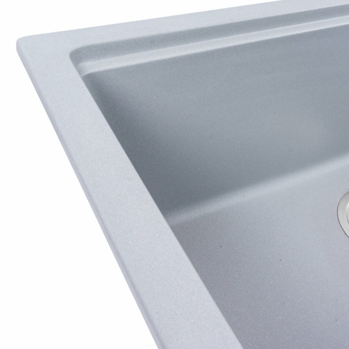 Valeso Nika 7545 gray metallic - bowl sink without wing; size 75/45 cm; depth 20 cm