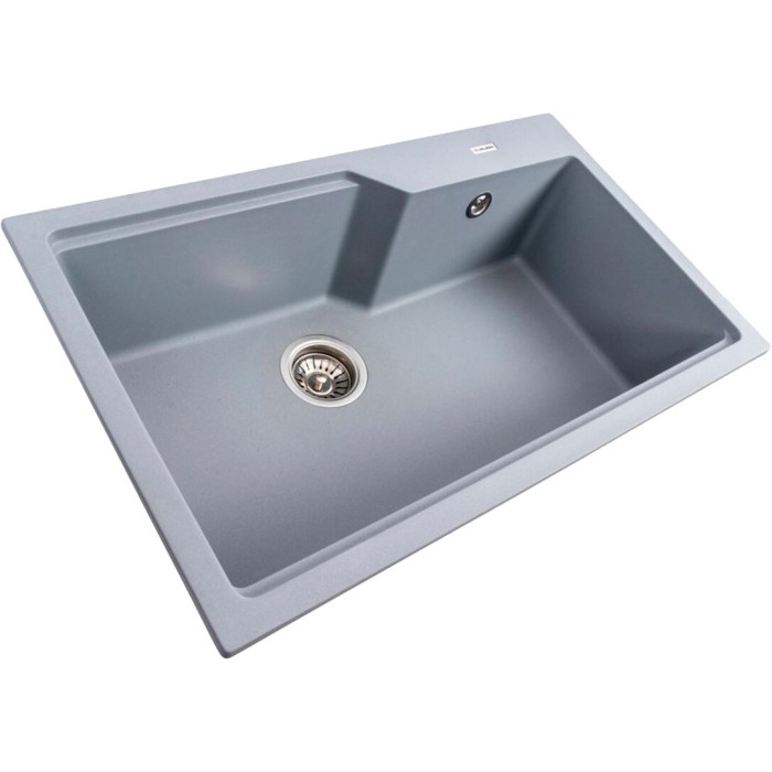 Valeso Nika 7545 gray metallic - bowl sink without wing; size 75/45 cm; depth 20 cm