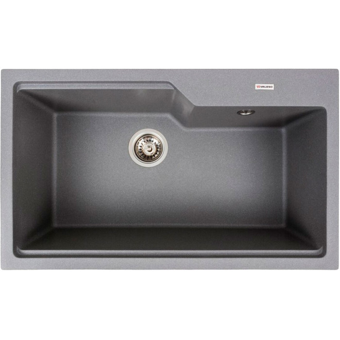 Valeso Nika 7545 gray monsoon - built-in kitchen sink 75 cm granite without wing