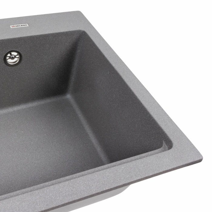 Valeso Nika 7545 gray monsoon - built-in kitchen sink 75 cm granite without wing