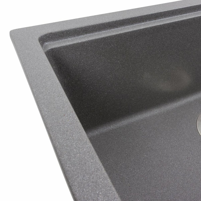 Valeso Nika 7545 gray monsoon - built-in kitchen sink 75 cm granite without wing