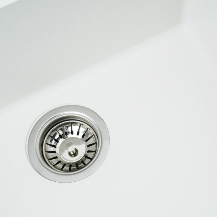 Valeso Oasis 5444 snow white - matte white composite undercounter sink