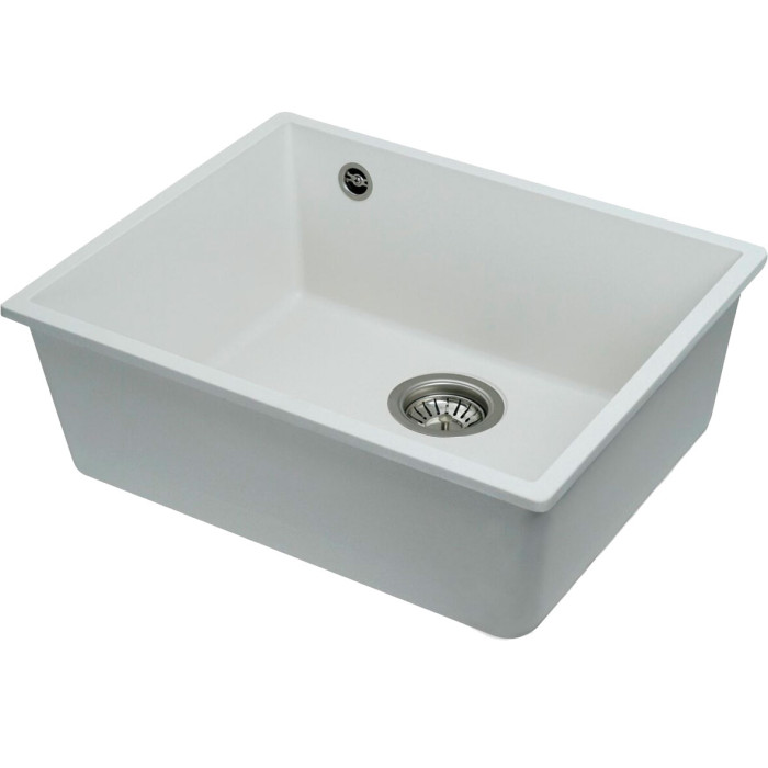 Valeso Oasis 5444 snow white - matte white composite undercounter sink