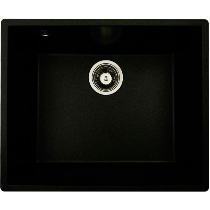 Valeso Oasis 5444 black metallic - artificial "stone"; undercounter installation