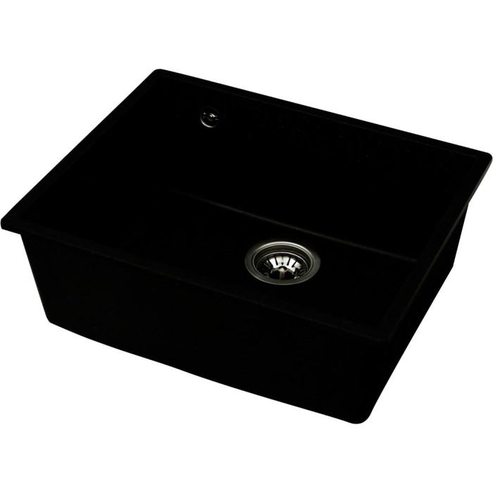Valeso Oasis 5444 black metallic - artificial "stone"; undercounter installation