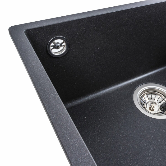 Valeso Oasis 5444 morion - sink for undercounter installation 54/44 cm matte granite